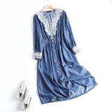 Women Dresses Summer Cardigan Denim Dress