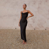 Women Dress Sling Deep V-neck Slim Urban Fashion Solid Color