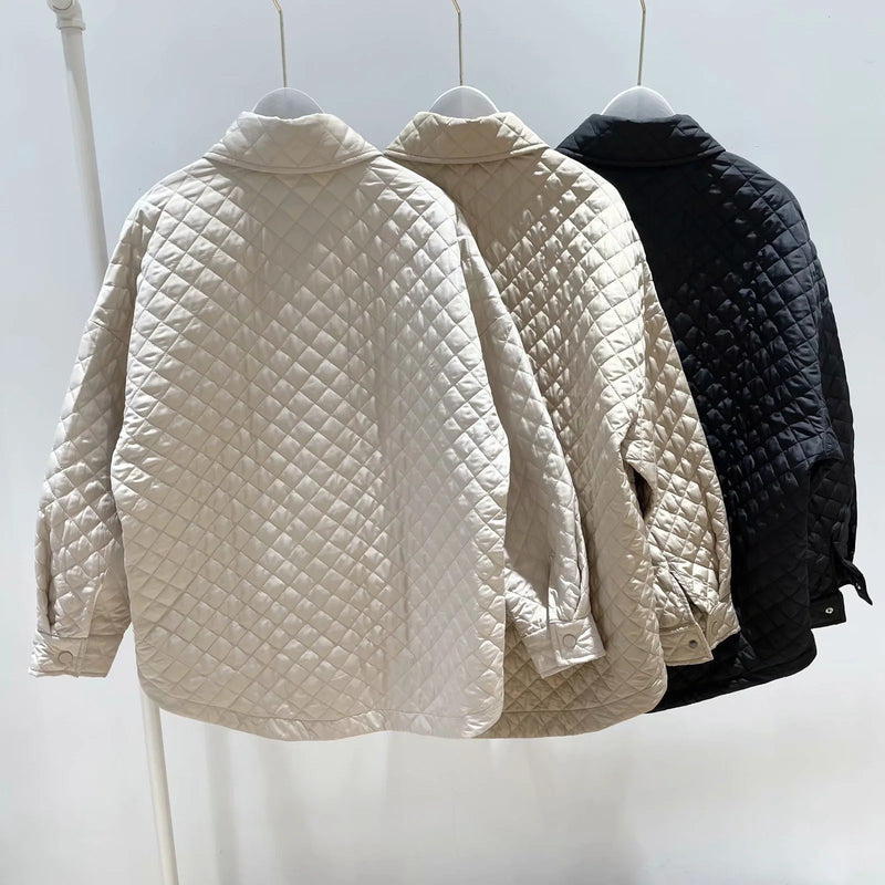 Women Cotton Coat Loose-Fitting Lightweight Thin Short