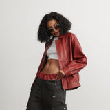 Unisex Pu Jacket Hot Girl Leather Coat