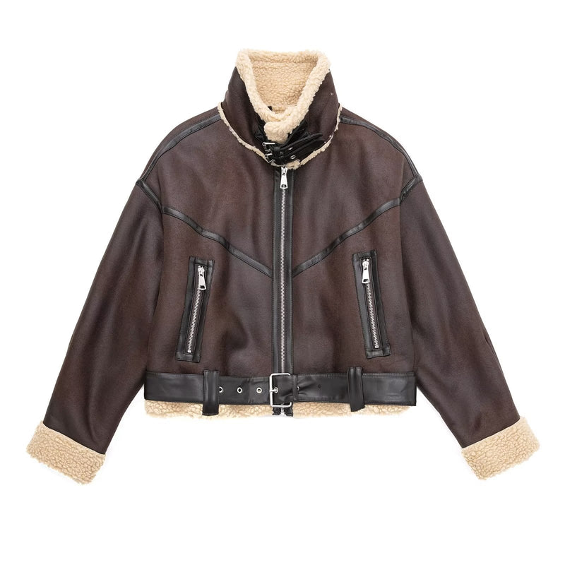 Women Cotton Coat Fashion Motorcycle Jacket