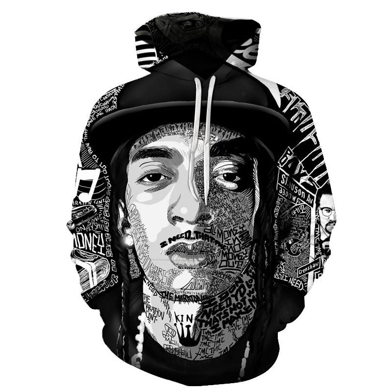 Nipsey Hussle Hoodie Digital 3D Printing