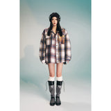 Unisex Coat Retro Patchwork Lapel Cotton-Padded Coat