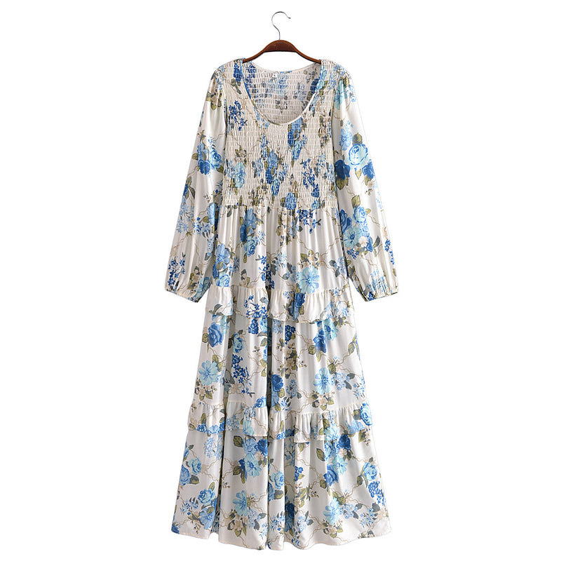 Women Dresses Pastoral Floral Dress Elegant Graceful