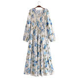 Women Dresses Pastoral Floral Dress Elegant Graceful