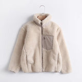 Women Cotton Coat Windproof Faux Cashmere Cardigan Coat for Children