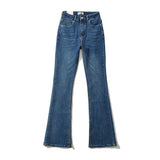 Women Jeans Fashionable Slit Flared Jeans