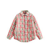 Unisex Coat Plaid Coat Cotton-Padded Jacket