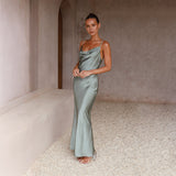 Women Dress Sling Deep V-neck Slim Urban Fashion Solid Color