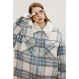 Unisex Coat Men and Women Loose Retro Plaid Winter