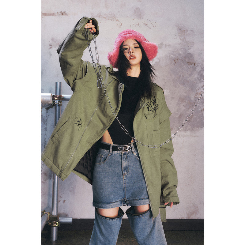 Unisex Coat Overalls Loose Winter Cotton Dress