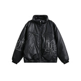 Unisex Coat PU Leather Cotton-Padded Jacket