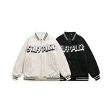 Unisex Coat Couple Baseball Uniform Coat Warm-Keeping Cotton Clothing