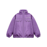 Unisex Coat Butterfly Embroidered Cotton Jacket Stand Collar Coat