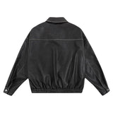 Women Jackets Vintage Distressed Locomotive Style PU Leather Jacket