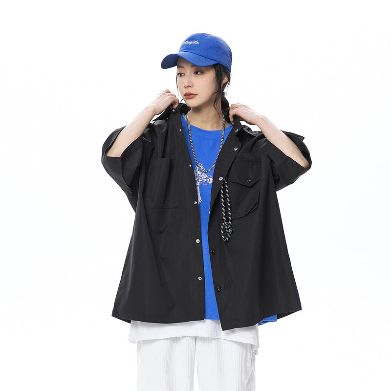 Unisex Shirt Pocket Loose Casual