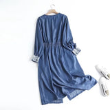 Women Dresses Summer Cardigan Denim Dress