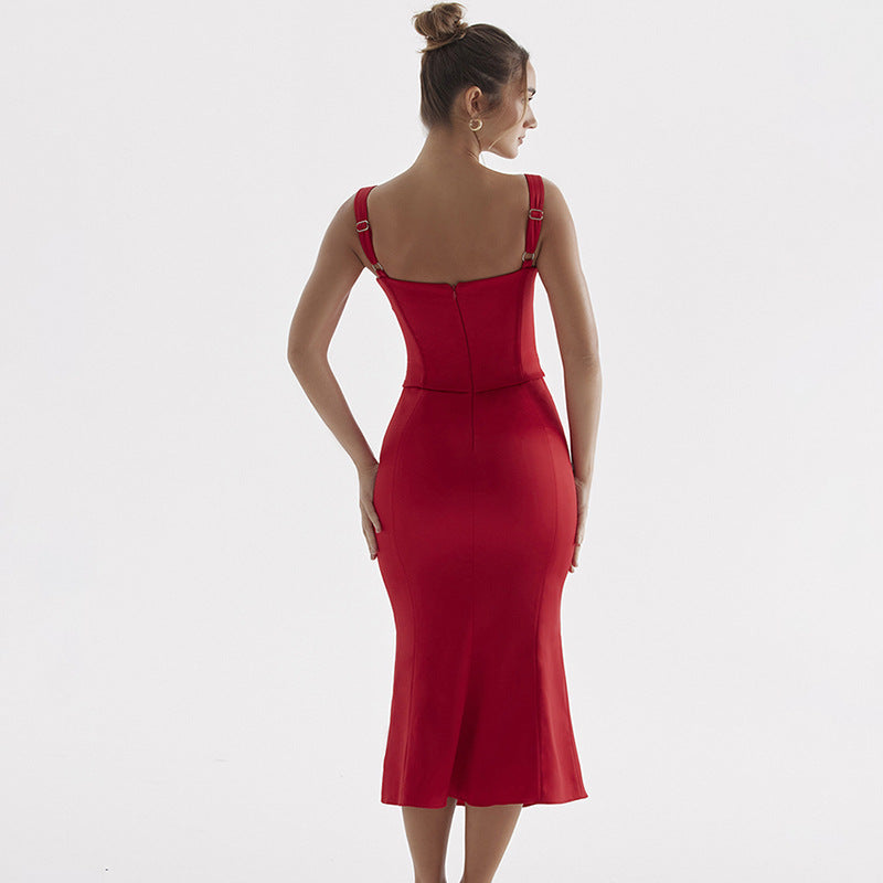 Women Dress Dress Sexy Lace-up