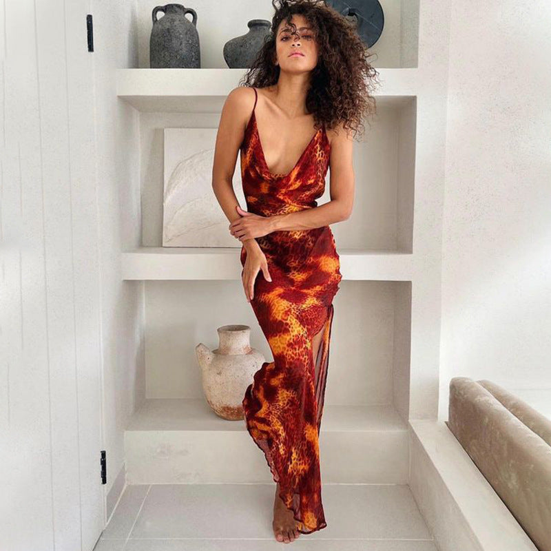 Women Dress Summer Fashion Sexy Leopard Print Dress