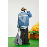 Unisex Coat Vintage Loose Cotton Coat Lamb Wool Denim Jacket