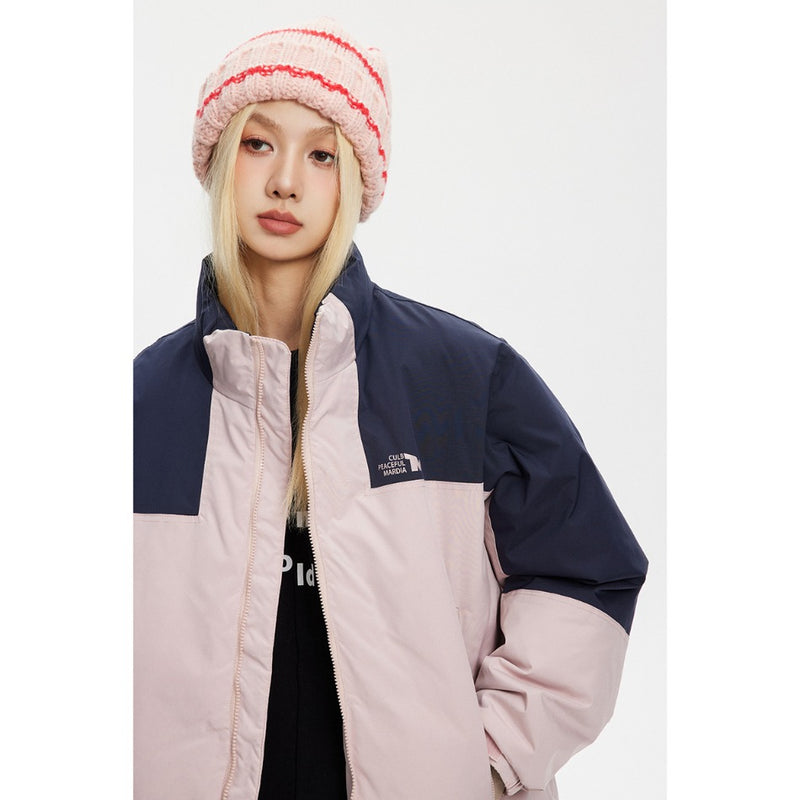 Unisex Coat Outdoor Student Loose Thick Coat Cotton-Padded Jacket