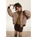 Unisex Coat University Style Coat Elegant Plaid