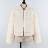 Women Fur Jacket Lamb Plush Coat