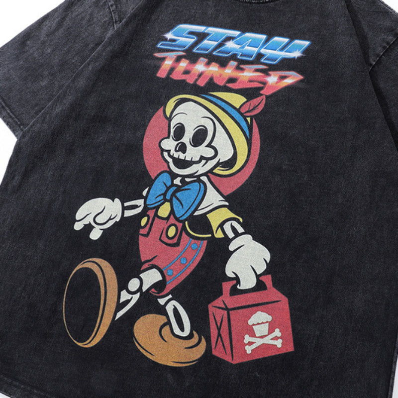 Men's T-Shirt Vintage Washed Short-Sleeved T-shirt