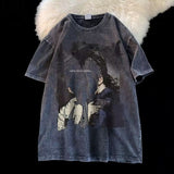 Men T Shirt Vintage Distressed Summer