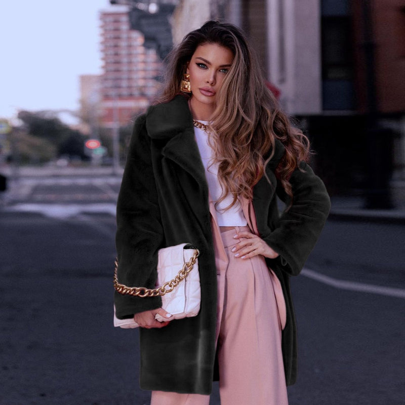 Women Fur Jacket Fashion Plush Coat