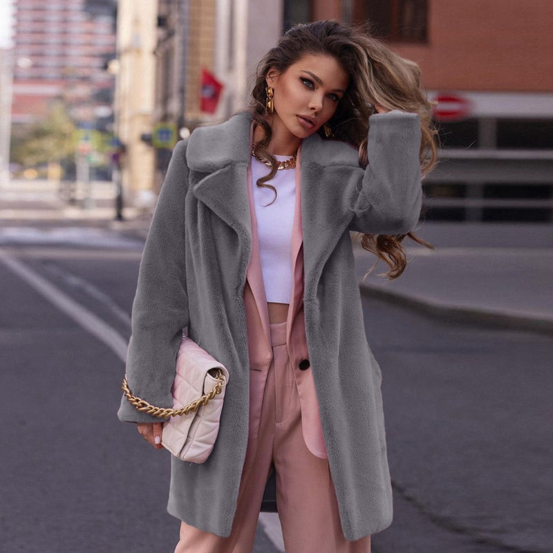 Women Fur Jacket Fashion Plush Coat
