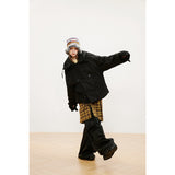 Unisex Coat Double Breasted Warm-Keeping Cotton Clothing Baggy Coat